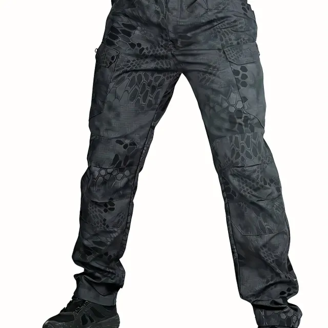 Men's waterproof tactical pants, durable combat cargo pants with multiple pockets for outdoor