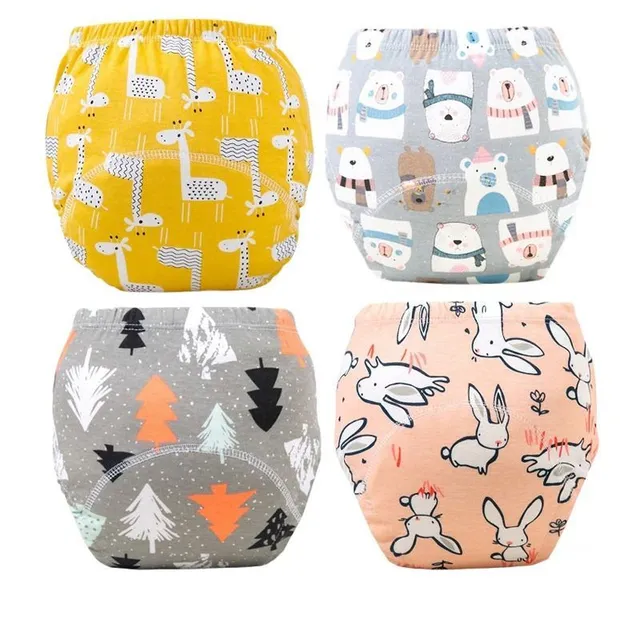 Children's Trends Popular Newborn Diaper Swimsuit with Printing 4 pcs