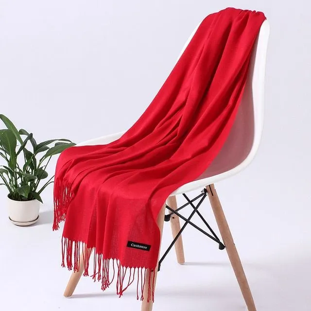 Luxurious long scarves KIXI 110g-red