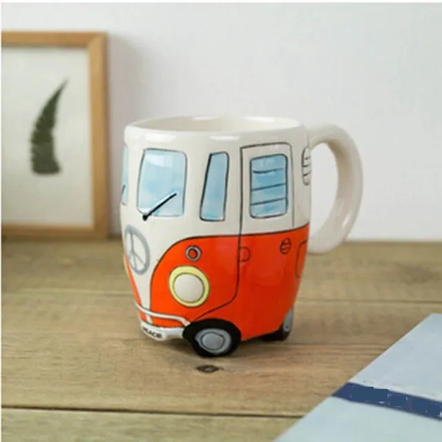 Ceramic mug hand painted J2546