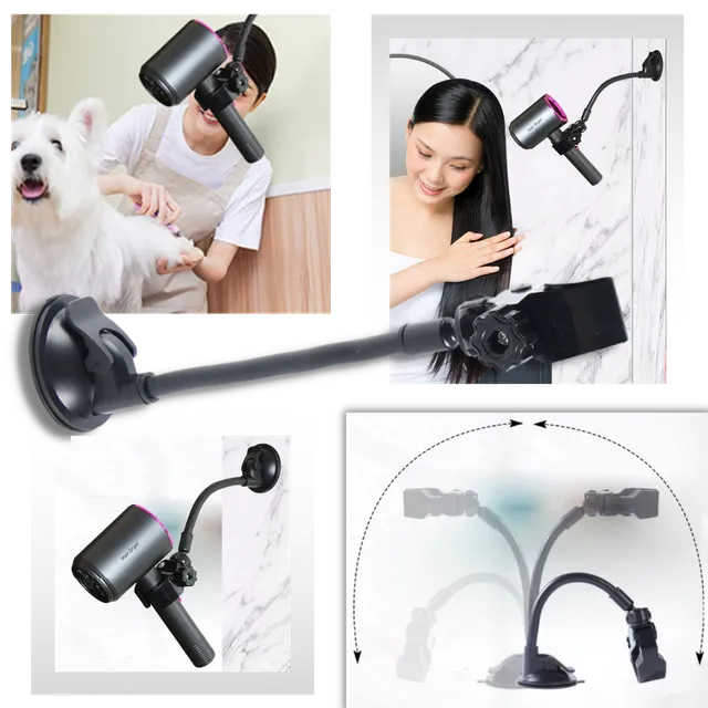 Hair dryer holder with hands-free
