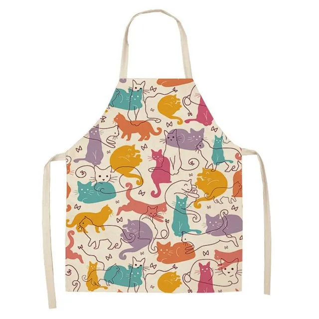 Stylish kitchen apron with cat motif Mini Me