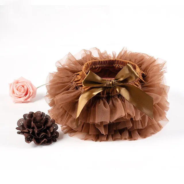 Jupe en tulle stylée pour fille avec nœud en satin et bandeau assorti - plusieurs variantes de couleurs Losif