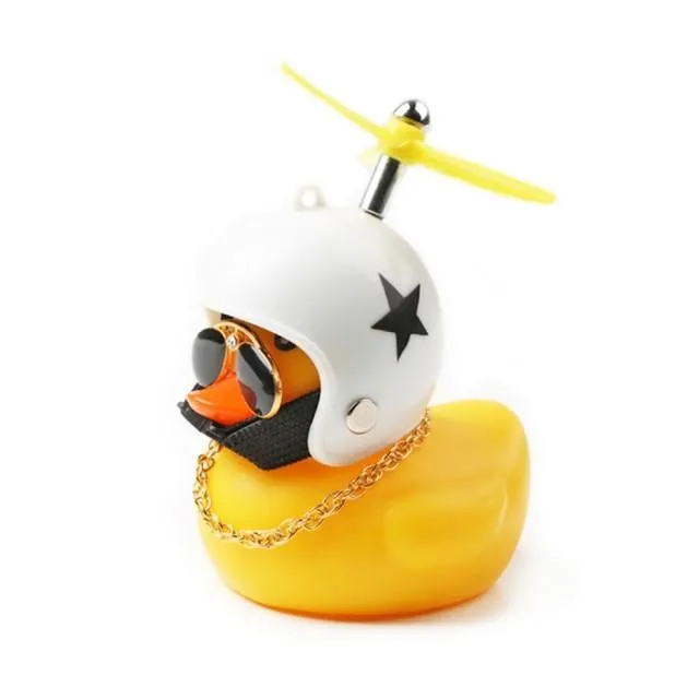 Decorative duck with car propeller