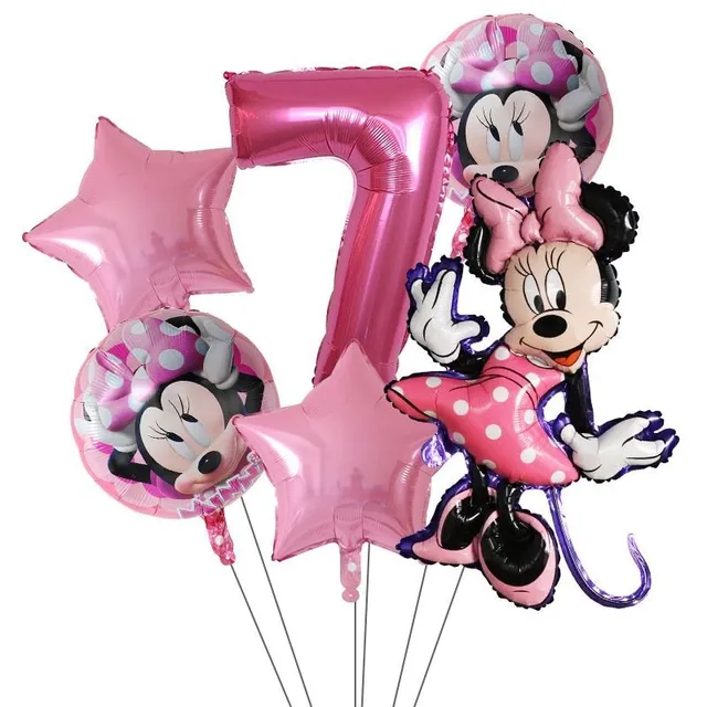 Piękne dmuchane balony urodzinowe Myszka Miki - 6 szt.