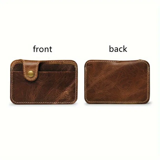 Compact and elegant card holder made of premium beef leather