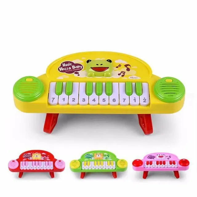 Hudební piáno - vícebarevná hračka pro ranou výchovu smyslů, dětský hudební nástroj