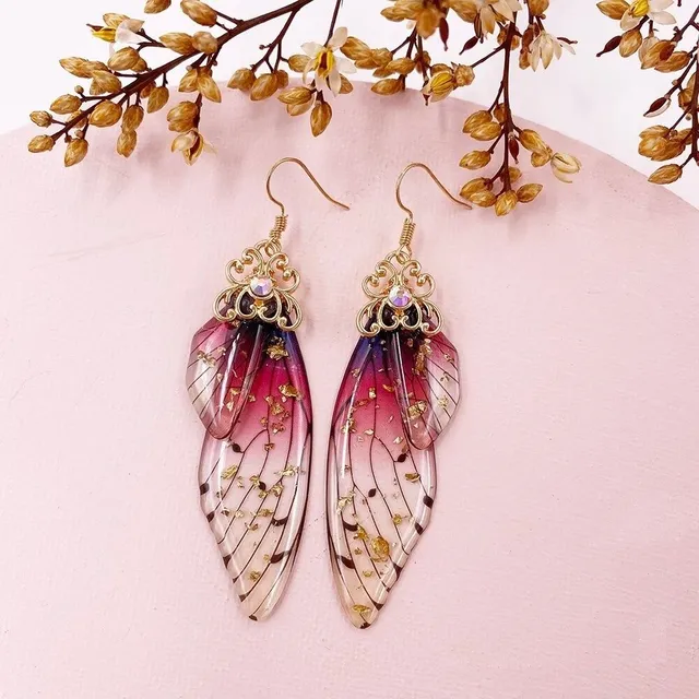 Women's dangle earrings wings Jeanice