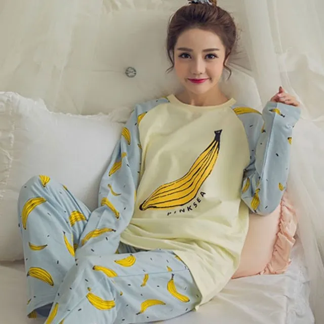 Pijama elegantă pentru femei cu imprimeu