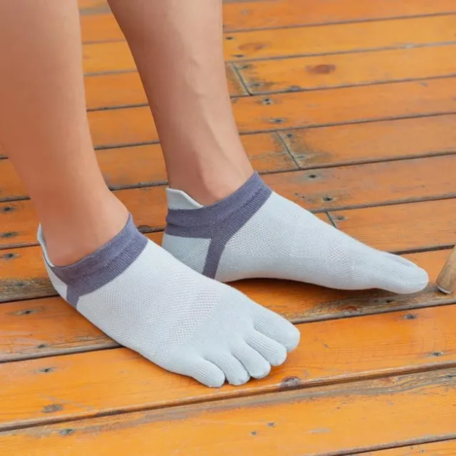 Unisex ankle toe socks - two-tone