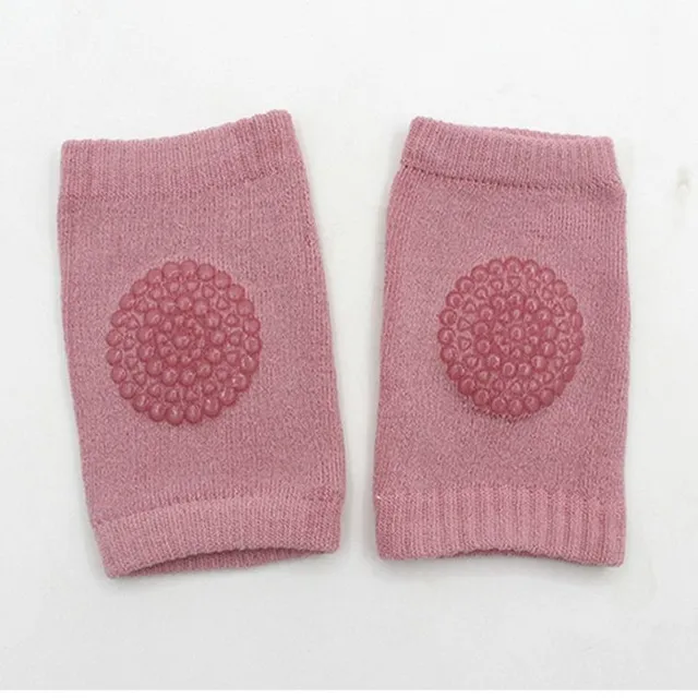 Baby knee pads with smiley face