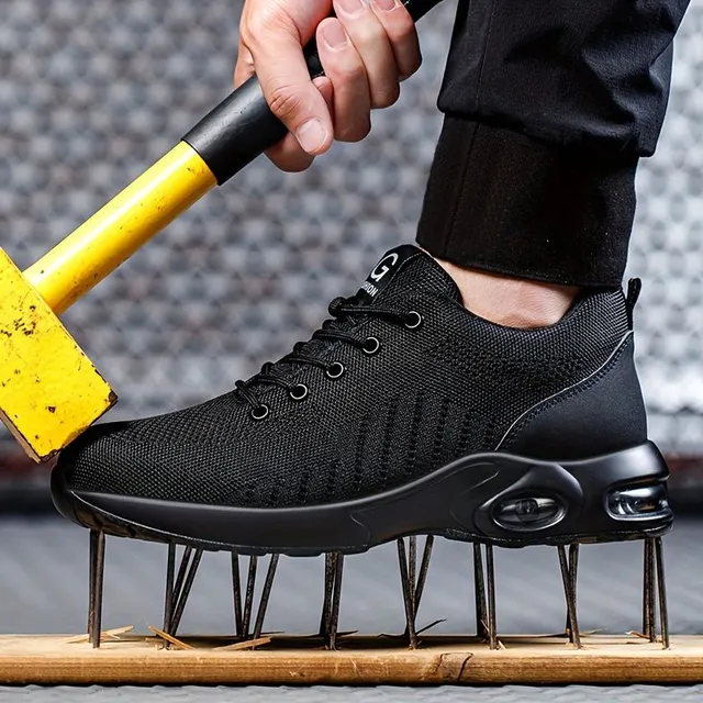 Pánské bezpečnostní pracovní boty s ocelovou špičkou, odolné proti propíchnutí a prokluzu - prodyšné, průmyslové, sportovní