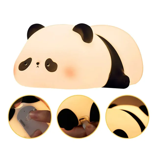 Silicone night lamp in the shape of a panda bear