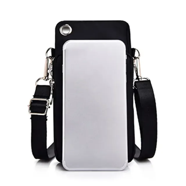Univerzální kapsa na mobilní telefon - pouzdro na mobilní telefon, peněženku a doklady na outdoorové sporty - dámská kabelka na ruku a přes rameno
