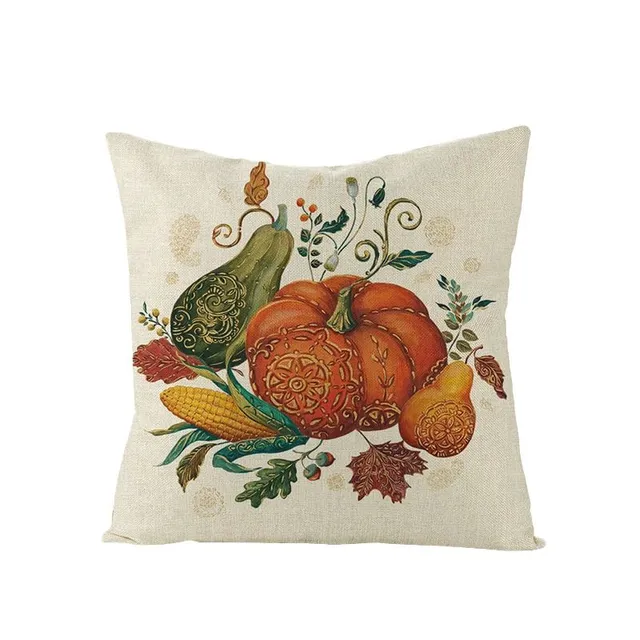 Decorative pillowcase with autumn harvest printing