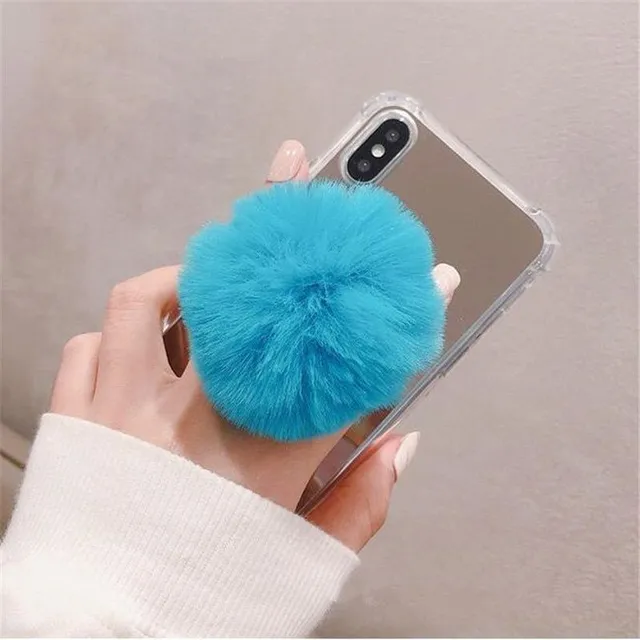 Mobile phone holder - plush ball