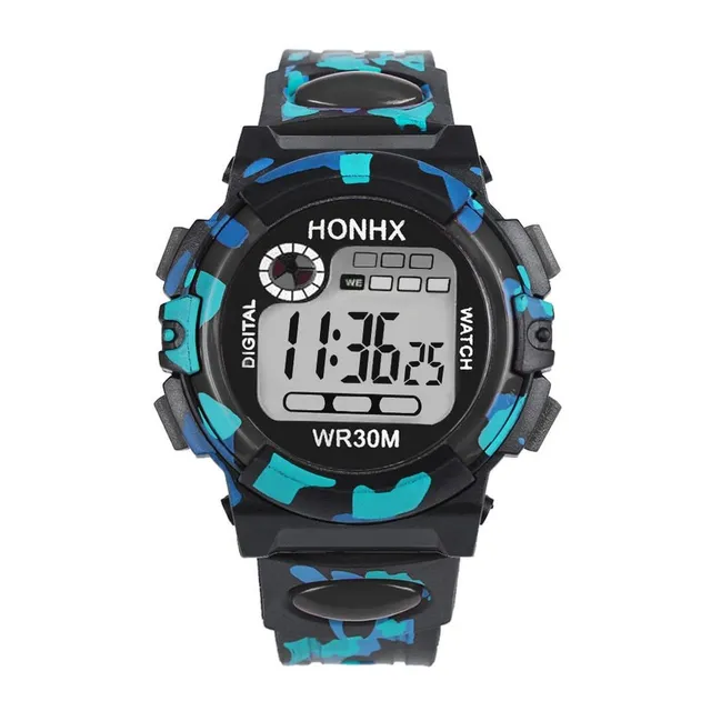 Boys sports waterproof watch Camouflage