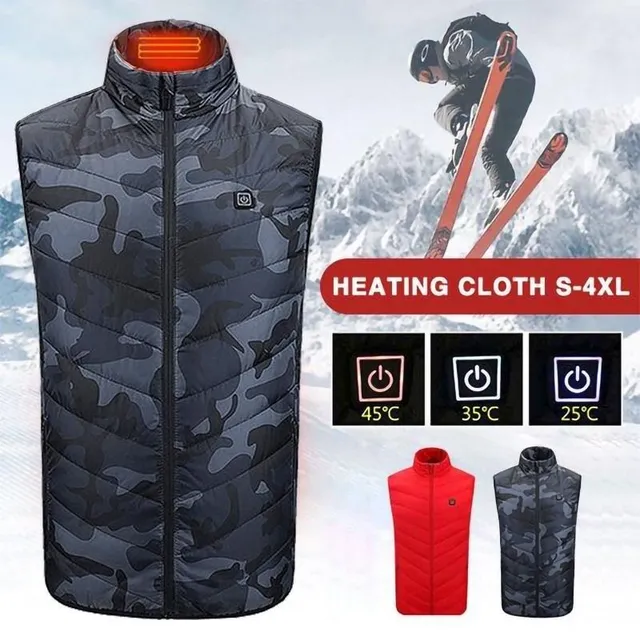 4 colors Unisex electric heated USB heat warm fabric winter vest