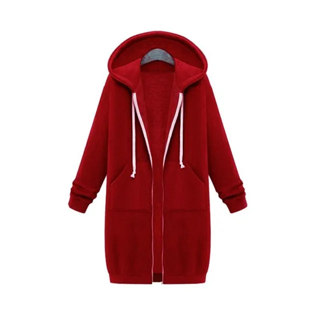 Casual fashion long loose hooded sweatshirt for women - more styles