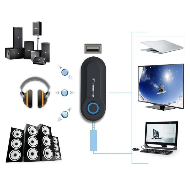 USB Bluetooth transmitter with 3.5 mm audio connector