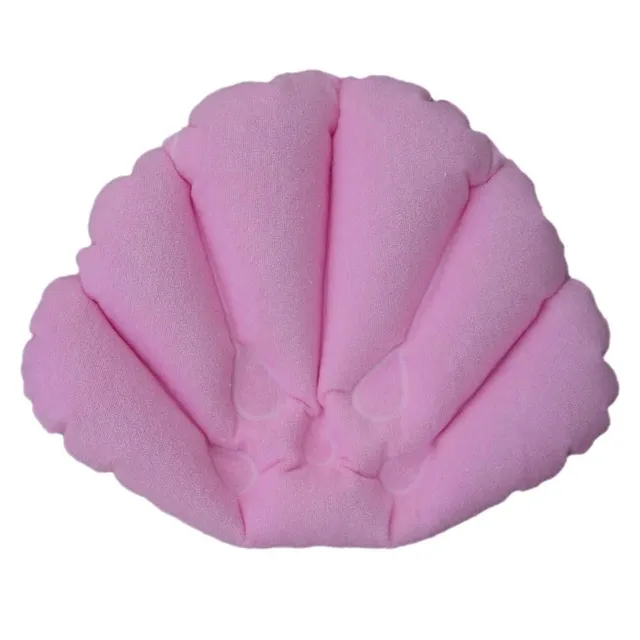 Shell-shaped tub pillow