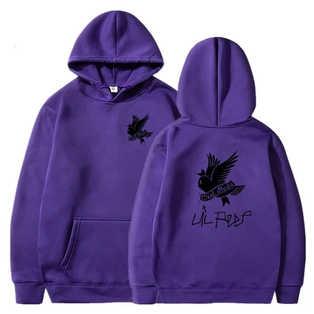 Unisex mikina s kapucí Lil Peep s purple-65
