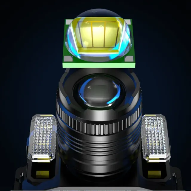 Waterproof camping headlight with induction LED light and powerbank