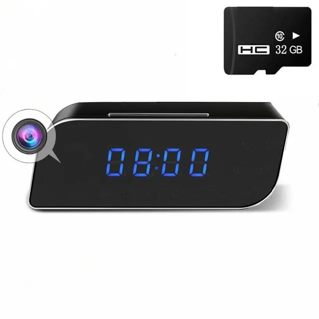 Spy camera with alarm clock 2in1