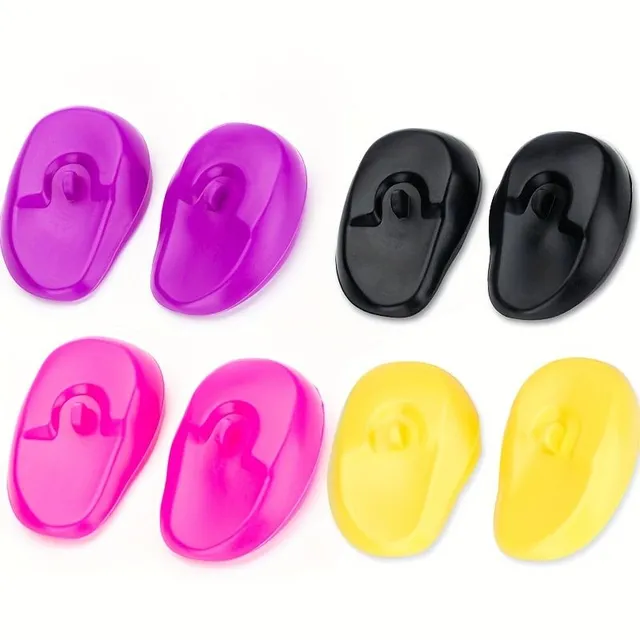 Silicone ear protectors for hair dye