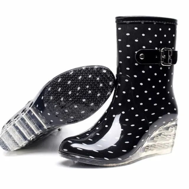 Women's rain boots on wedge