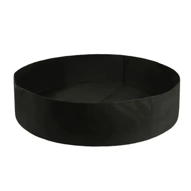 Round bed made of non-woven fabric black S