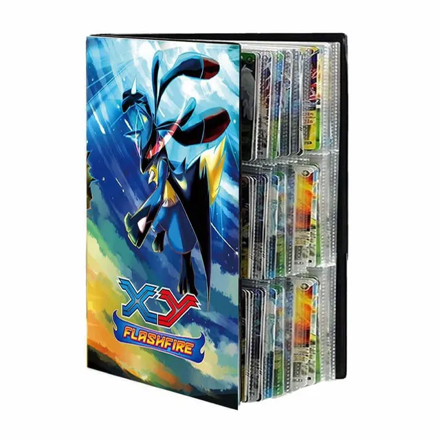 Stylish album for collector's cards with Pokemon themes