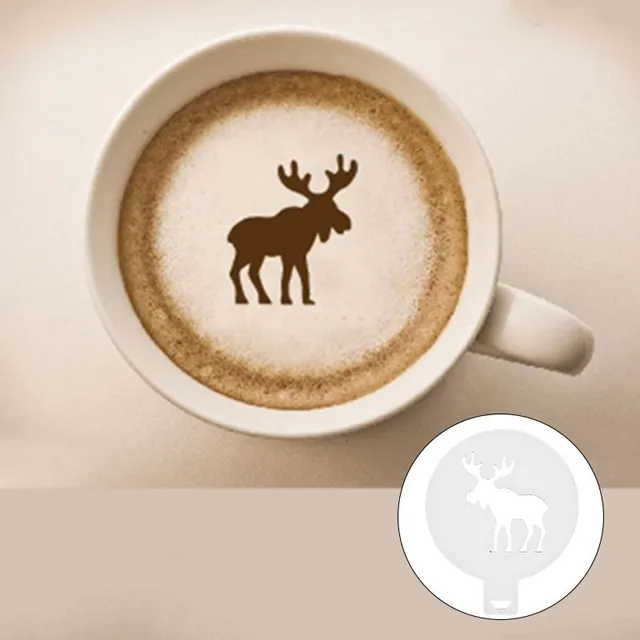 Christmas coffee decorating stencils 4 pcs