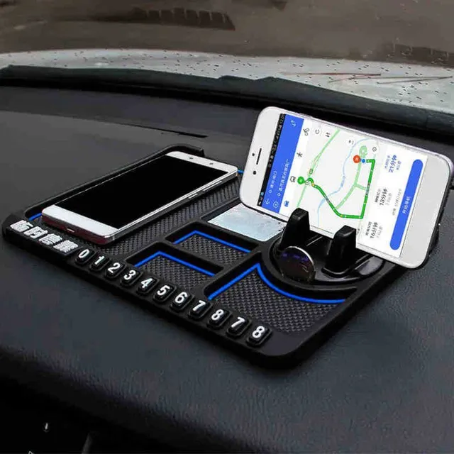 Palubní protiskluzová podložka a kryt na mobilní telefon do auta
