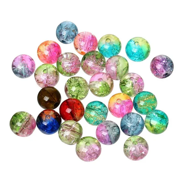 Set of beautiful glass beads for jewelry maker