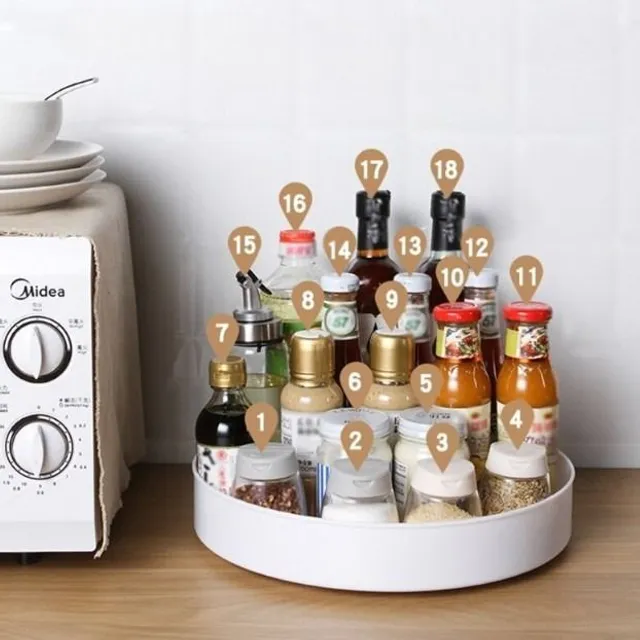 Rotating kitchen organiser