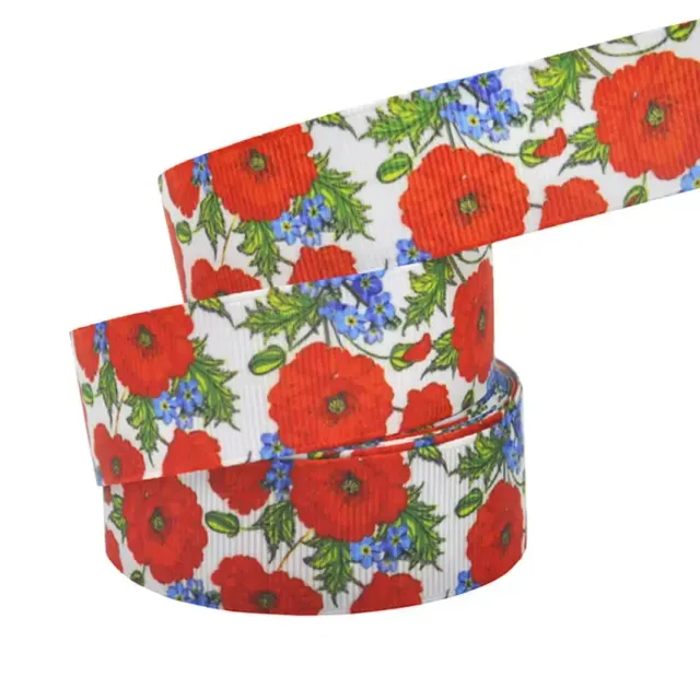 Elastic belt with printing sunflowers - 25 mm, 4.5 meters