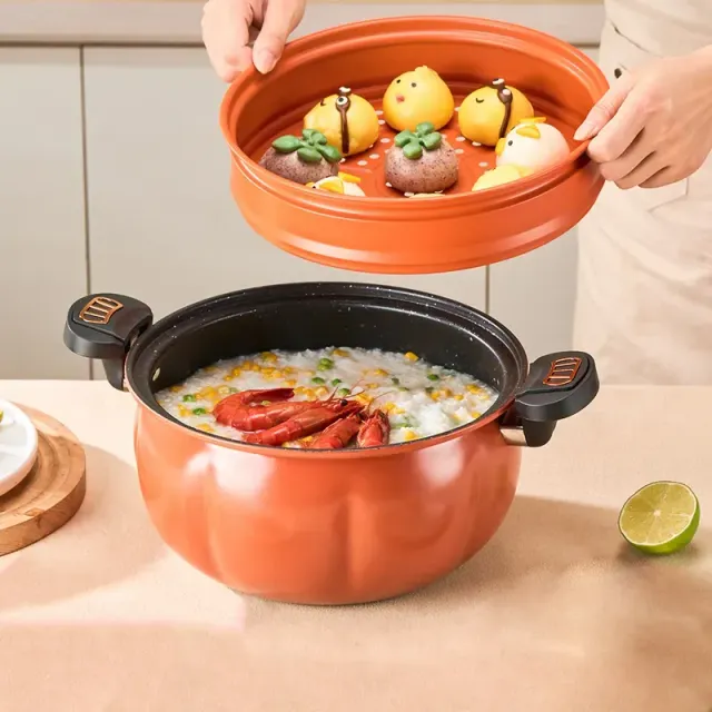 Pumpkin pot multifunctional cast-iron pressure to stew cooking stewing non-sticky