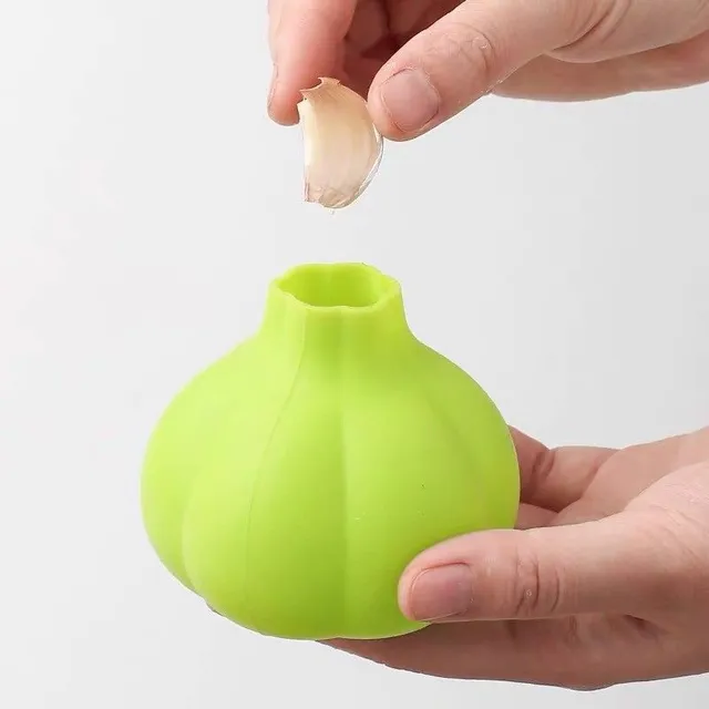 Silicone garlic peeler