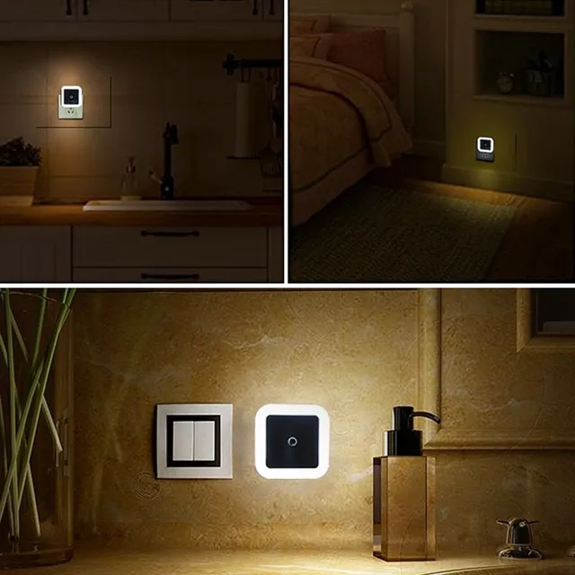 Wireless LED night light for socket