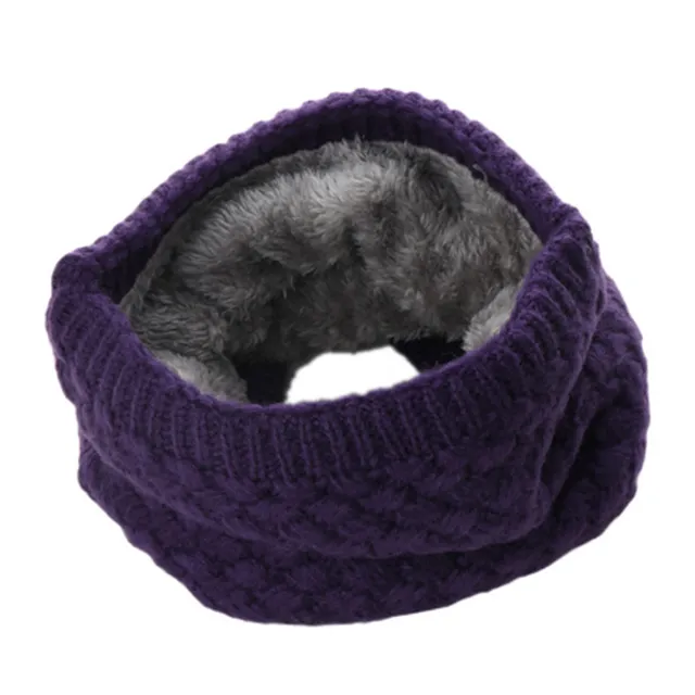 Stylish knitted unisex neck warmer Choncey purple