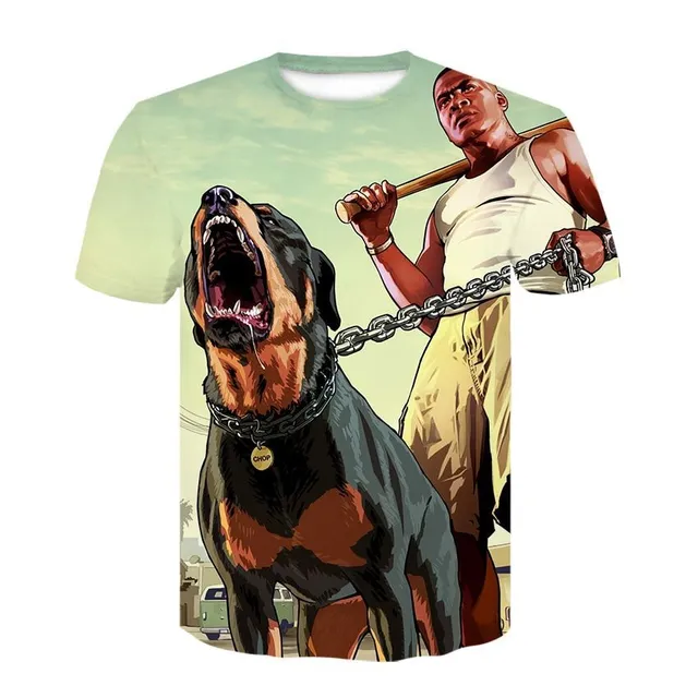 Men's and boys' shirts with Grand Theft Auto 5 prints XXS DT-396