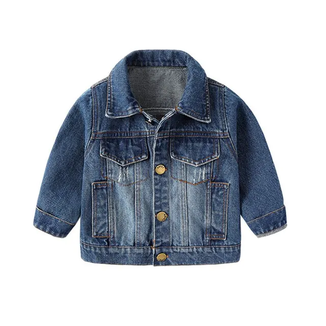 Modische Kinder-Jean-Jacke mit zerrissenem Aussehen