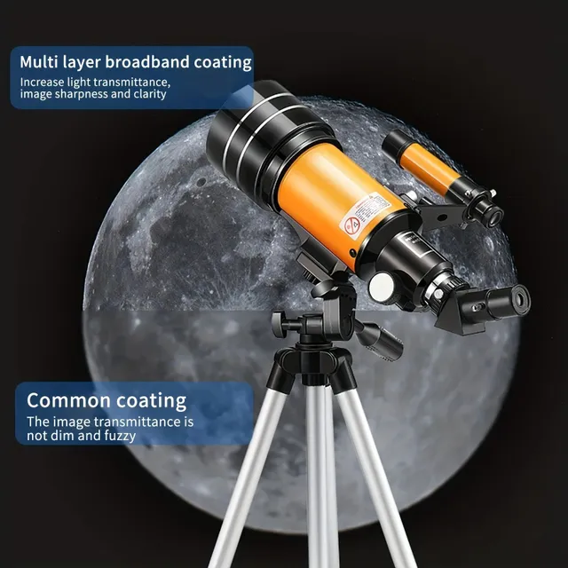 Telescope F30070 - Profesionálne observatórium, vysoké rozlíšenie, 15x-150x zväčšenie, monokulárne a tripvé