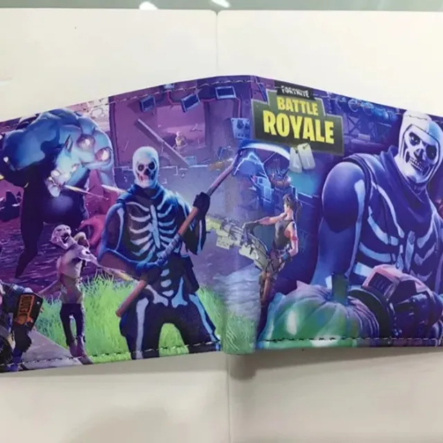 Dětská stylová koženková peněženka s motivy oblíbené hry Fortnite