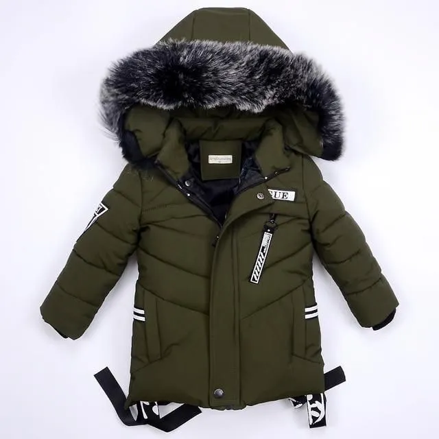 Długa kurtka zimowa dla dzieci