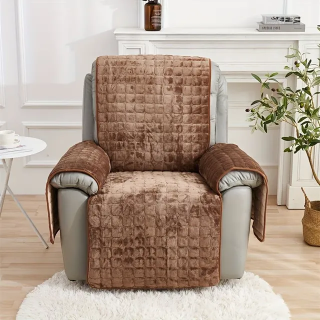 Warm and warm armchair cover with headrest, winter sloth cover, universal for various shapes.