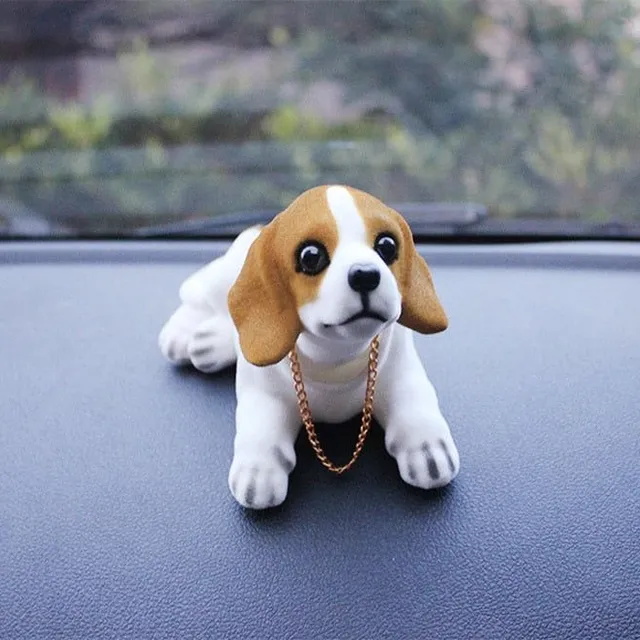 Auto bábika Husky Beagle bernardín Shake Head Dog Dekorácia Interiér auta Dekorácia Cute Kreatívny darček Stolný ornament