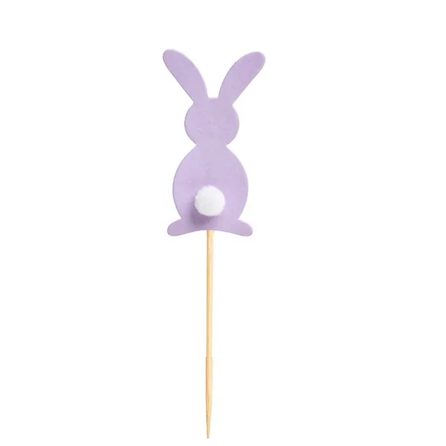 Modern decorative toothpicks with Easter theme - in the shape of a bunny, more color variants