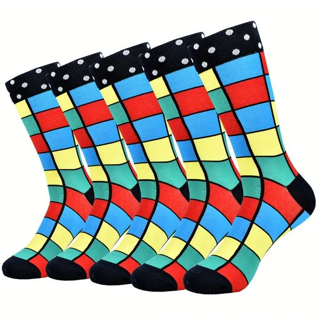 Unisex bavlnené ponožky s farebným vzorom - vtipné a výnimočné